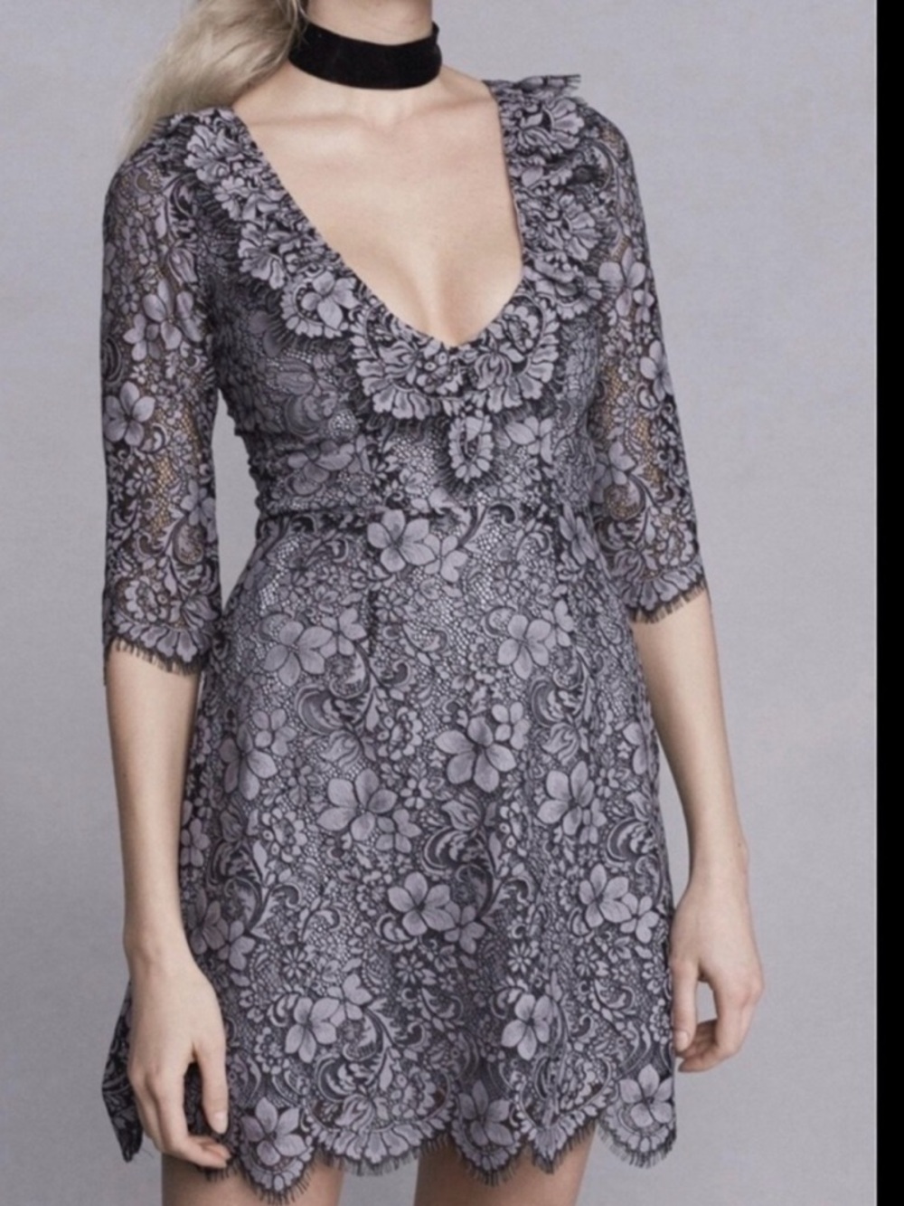 For Love And Lemons Theodora Floral Lace Dress